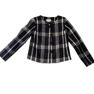Women's MERONA Black & White Button Up Sweater /Jacket Size Small